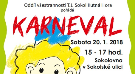 Pozvánka | Sokol Kutná Hora pořádá v sobotu 20. ledna karneval